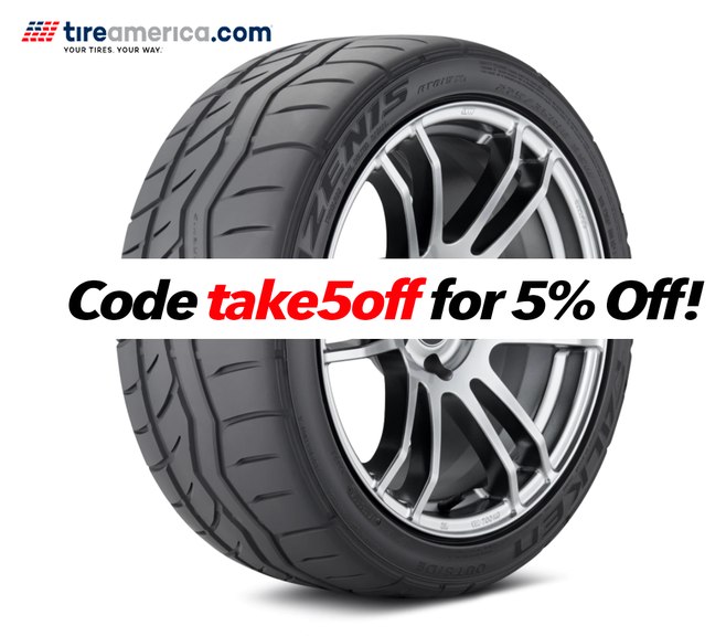 Use Code take5off for 5% Off Tires!