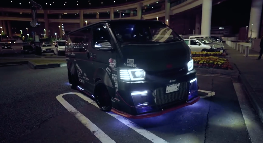 r35 gtr powered hiace van