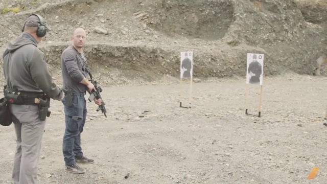  assault rifle is much easier to handle than the pistol. Tricky