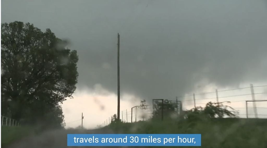 How big is a typical tornado?
