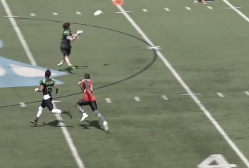 Hammond with more than enough time drops it right into the hip of Michael Liberti