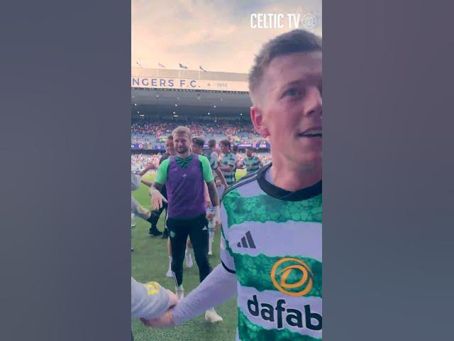 VAMOS! The Bhoys enjoyed that win at Ibrox! 💚🍀 #shorts