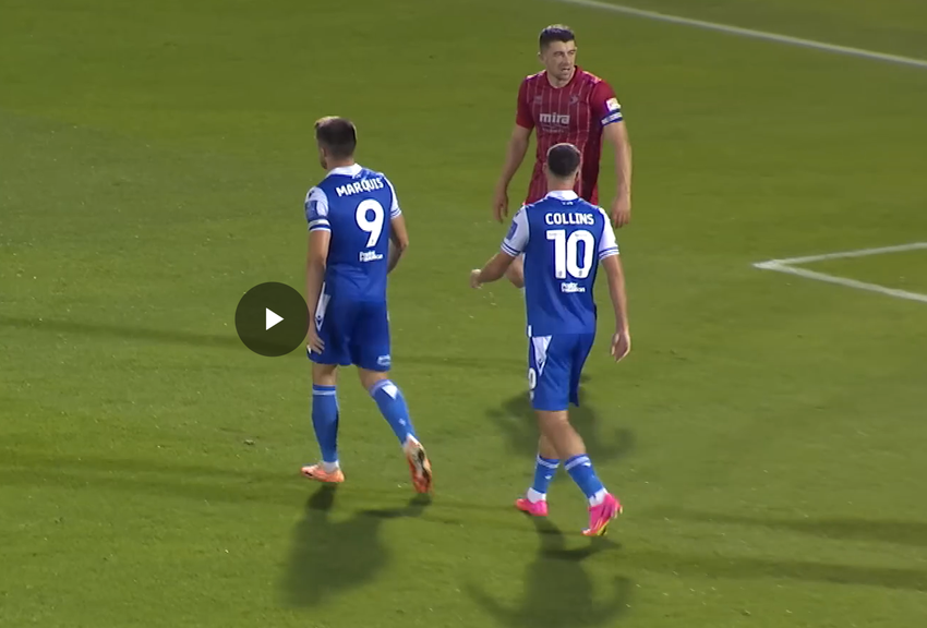 Aaron Collins scores a great team goal