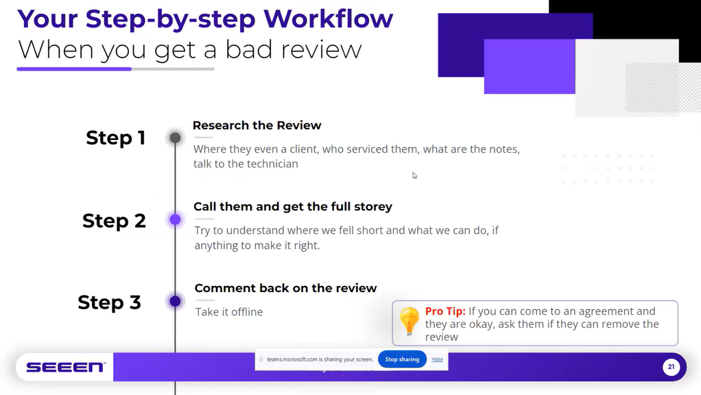 3 steps for handling a bad review