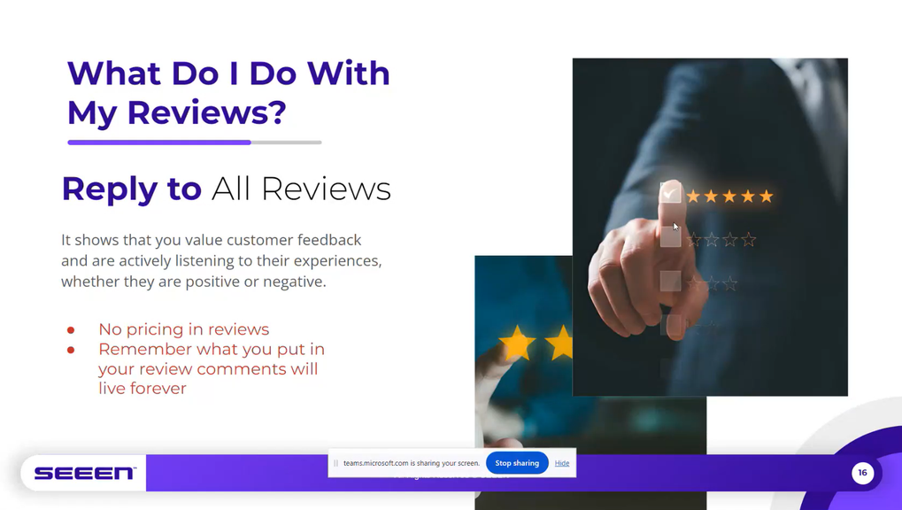 The customer review process has to be simple