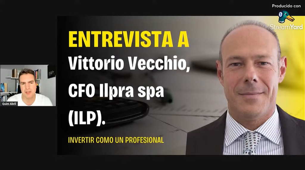 Entrevista con Vittorio Vecchio, CFO de ILPRA spa (ILP)