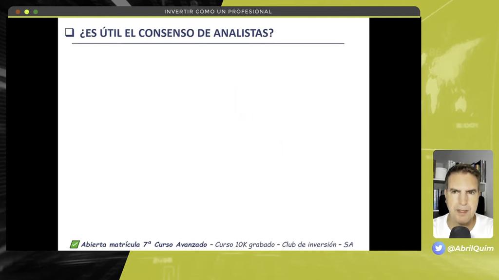 No te fies del consenso de analistas, moment 1