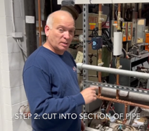 Step 2 - Cut Into The Pipe