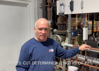 Step 3 - Cut Determined Lengths of Pipe