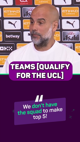 Pep - We don' have a Top 5 Squad!
