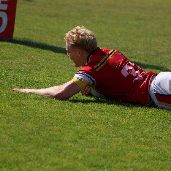 Louix Gorman completes the hat-trick at Hunslet