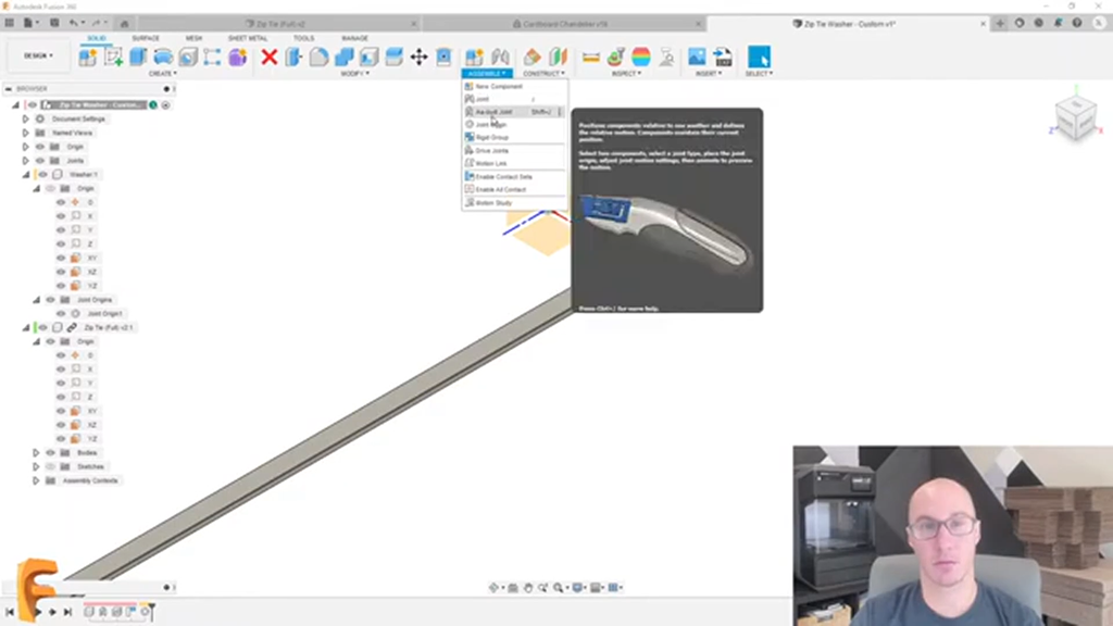 Finalizing the joint origin