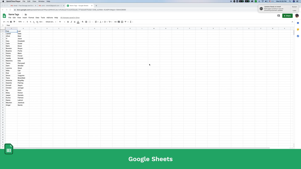 Using the data merge feature