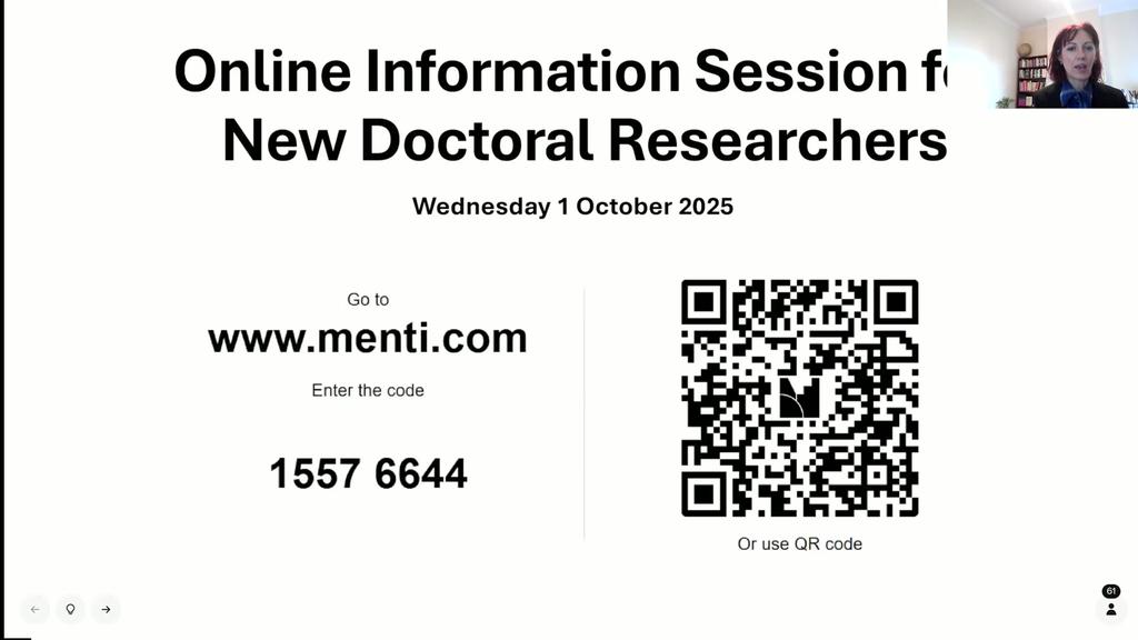 Menti Online Doctoral Presentation