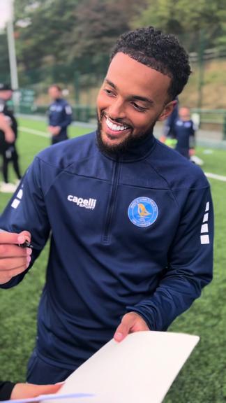 We asked the players to sign old photos of themselves