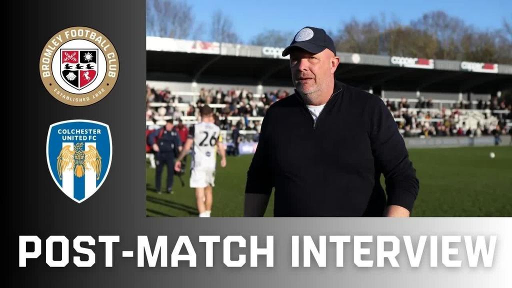 Andy Woodman after our win against Colchester United