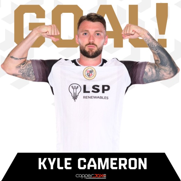 Cameron punts it in!