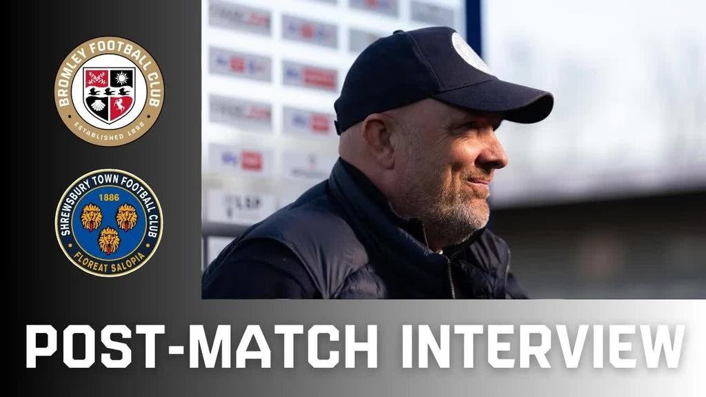 Woodman after Shrewsbury Win