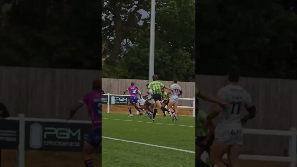Alex Max goes over for the last try of the evening