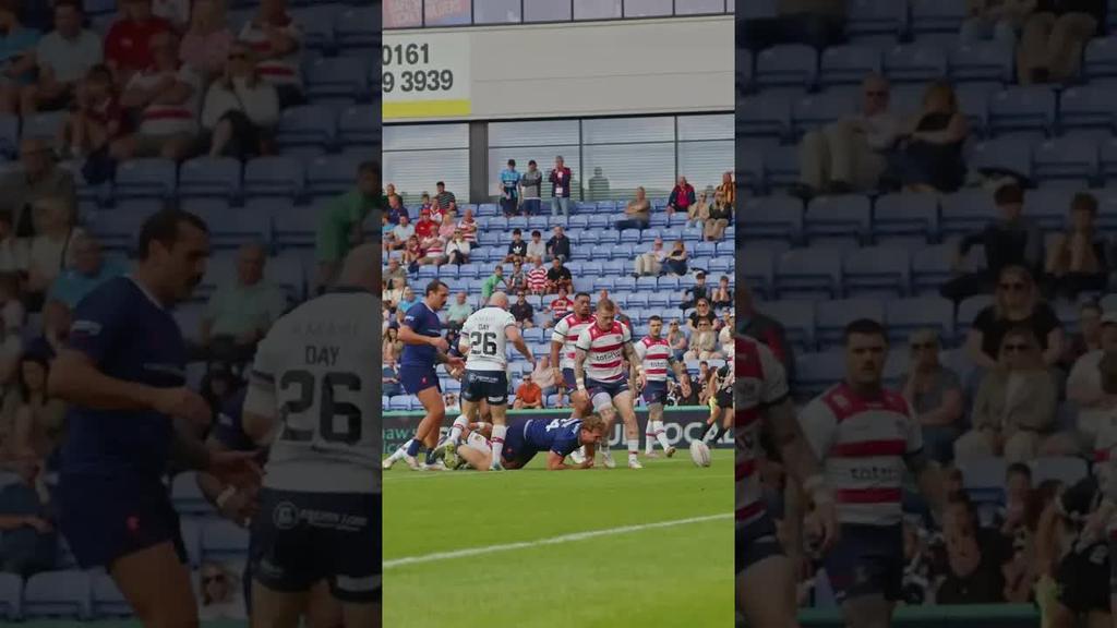 Big Behemoth Bruiser Bieno Boulders through Bodies and Buries the Ball over the line 😤